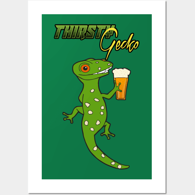 Thirsty Gecko! Wall Art by lilmousepunk